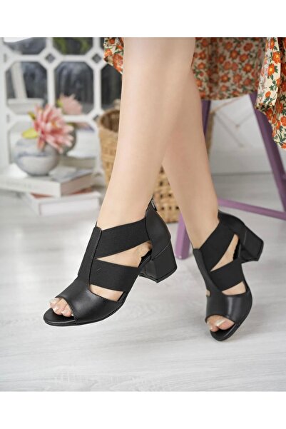 Brs Back Zipper Rubber Band Sandals