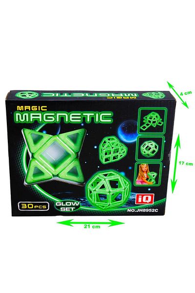 osman kızılkaya Glowing Magnetic Block 30 Pieces