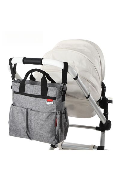 Saharaz Baby Storage Bag, Large Capacity, Durable, Waterproof, Suitable for Travel,Gray