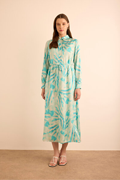 Aker Desenli Gömlek Elbise