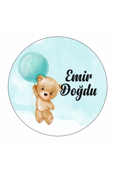 Reysa Tasarım دببة دائرية لحديثي الولادة هينا خطوبة زفاف 3x3 سم ملصق مخصص / 5...