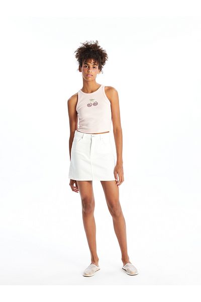LC Waikiki Slim Fit Women's Jean Skirt