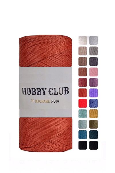 HOBİ Premium 200 Gr 2 mm Polyester Macrame Thread - 230 m Suitable for Supla and Bag Making