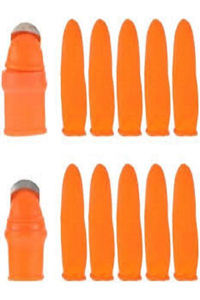 Generic 2-piece silicone thumb knife set - 1 thumb knife + 5 protectors