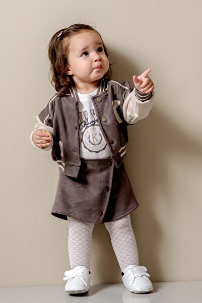 JNF kids Kız Bebek&çocuk Şort Etekli Kolej Takım (KÜLOTLU ÇORAP HEDİYELİ)