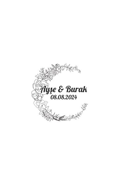Reysa Tasarım Winter Themed Chic Rectangle Sticker Henna Engagement Wedding 3...