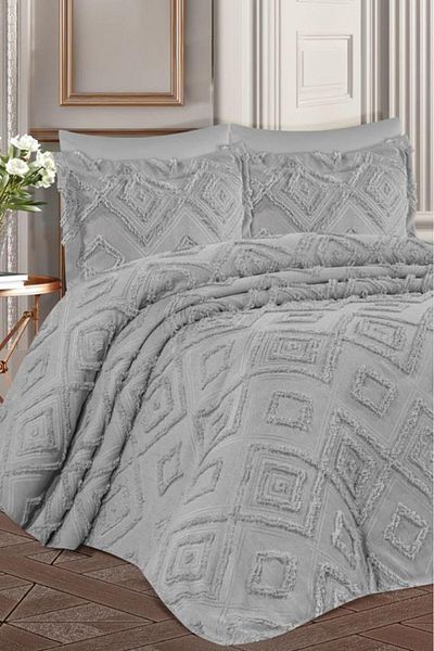 Çeyiz Diyarı Dowry Land Hürrem Sakallı 3 Piece Double Pique Set Gray