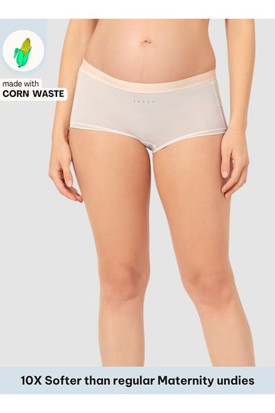 Intimate Queen Corn Bae Maternity Lacy Boy Shorts – Ultra-Soft, No Roll-Ups & Gusset Support, Full Coverage Comfort