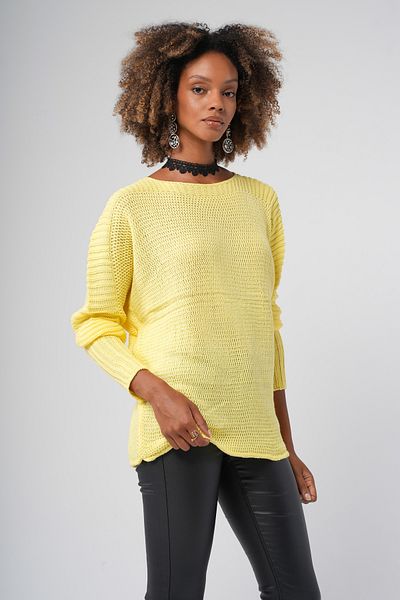 Hopoi Women's Honeycomb Knit Casual Bat Sweater