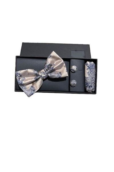 OEM Men's Bow Tie/Handkerchief/Button Set