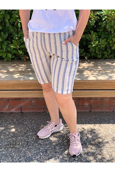 BAKTAGÖR Cotton Linen Shorts (Be Careful of the Thick Line and the Fine Line Color When Choosing)