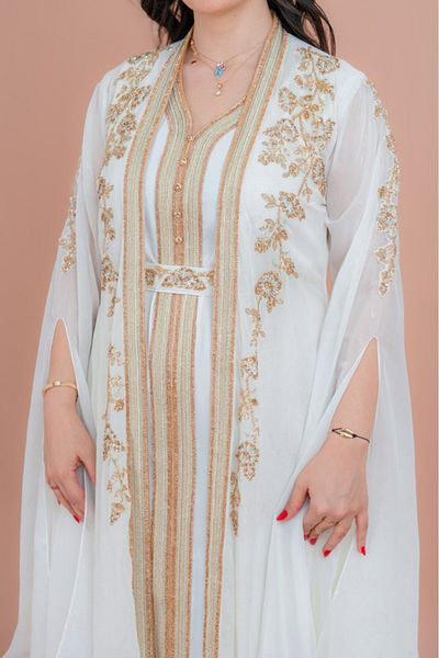 IKKXA Belted Elegant 2-Piece Kaftan