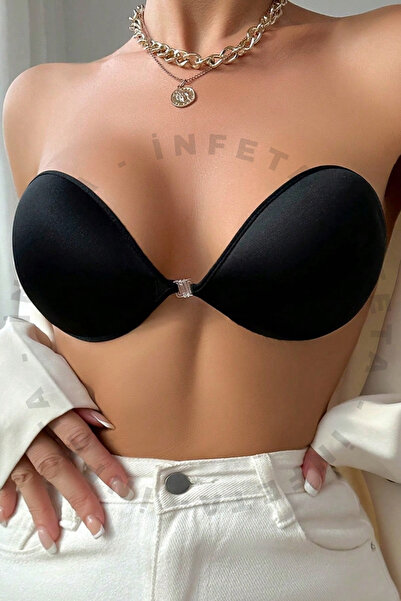 İnfeta Askısız Straplez Ayarlanabilir Yapışkanlı Dekolte Silikon Sütyen