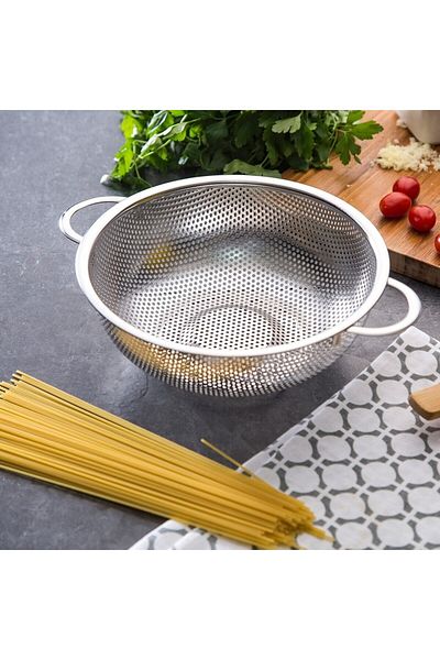 EceAksesuar Stainless Steel Strainer 22 cm Pot with Handle Antibacterial