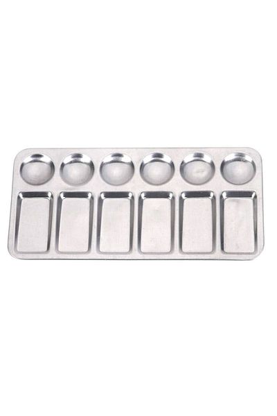 Rich Pallet Rectangle Large Size Stainless Metal 12-Rib 11*23cm Size