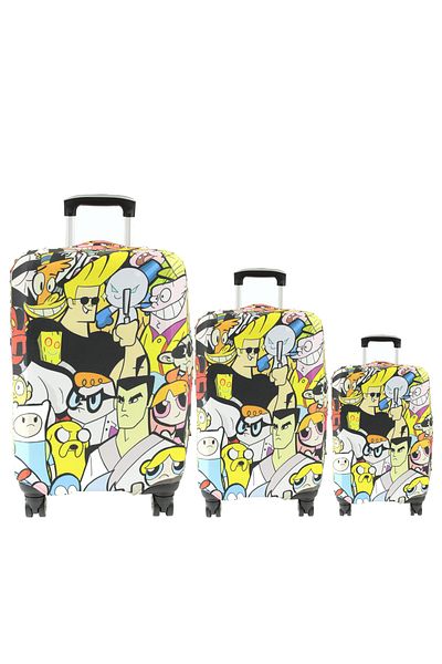 MY SARACİYE (My # 135 Cartoon Characters) Case Set for Suitcases (Cabin Medium and Large)