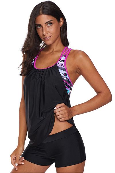 WildFashion Two-piece tankini swimsuit with tank top SW618-151