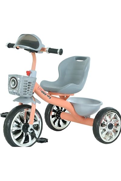rexa Kids Bicycle 3-Wheeler Ride-on Toy with 2 Storage Baskets on Front & Back Boys & Girls,