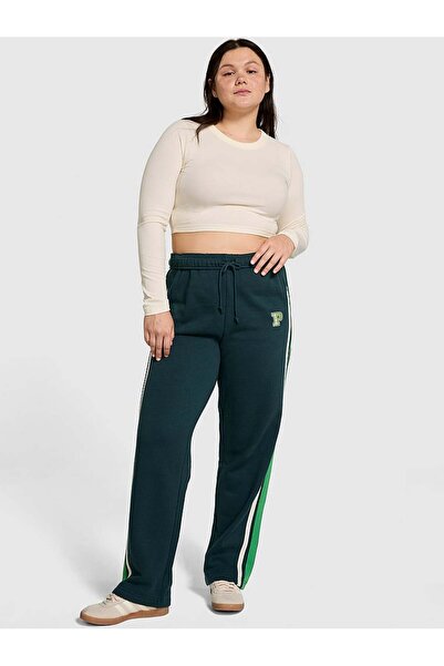 PINK Ivy Düz Paça Polar Eşofman Altı