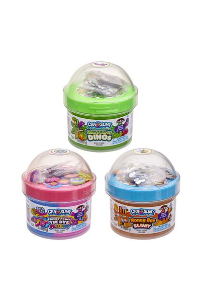 CrazArt CraZSlimy Fun Dome Topper Jars assorted