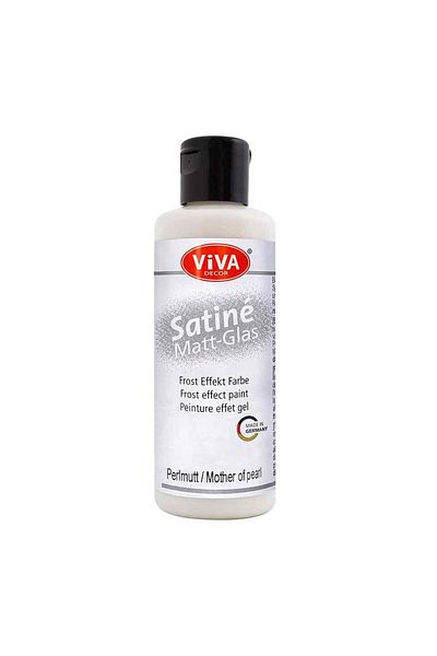 Viva Decor Satin Glass Effect Varnish, 82ml Pearl White