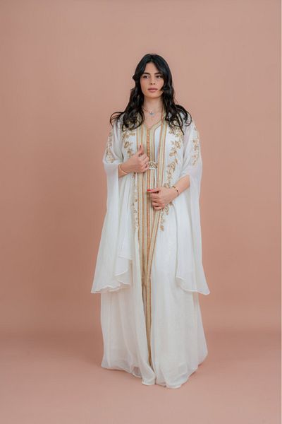IKKXA Belted Elegant 2-Piece Kaftan