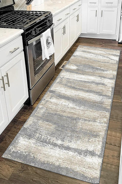 ComfortCo Dijital Baskılı Dört Mevsim Yıkanabilir Kaymaz Taban mutfak Halısı,...