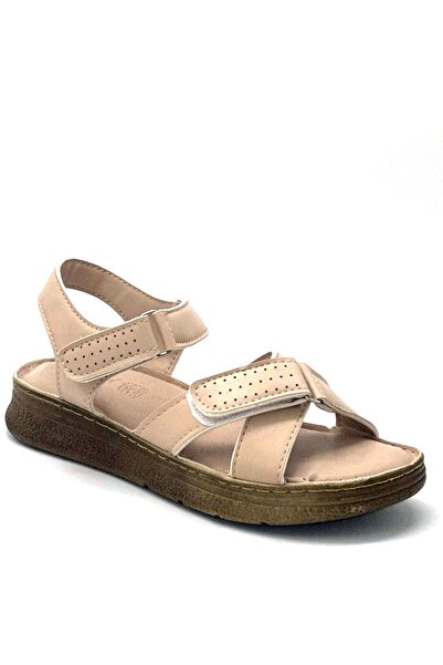 KİNDEP Kindep (Clavi) Comfort Daily Women's Sandals Beige