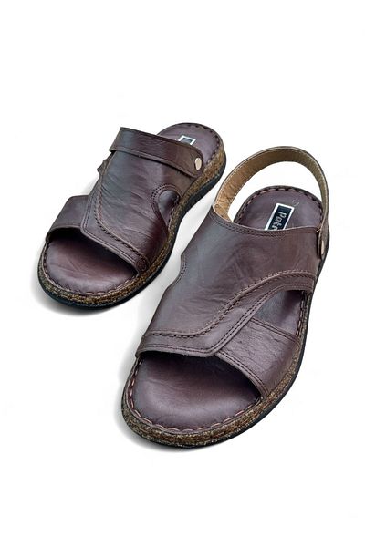 PATRON SHOES Men's Genuine Leather Back Slip Slippers