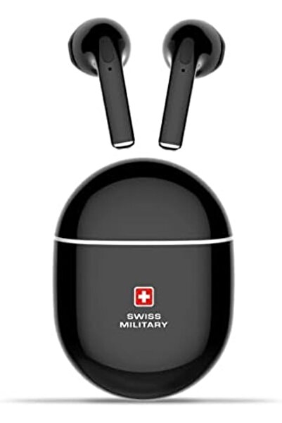 Swiss Military سماعات دلتا 2 TWS ENC لإلغاء الضوضاء مع جهير عميق وميكروفون للمكالمات ودقة عالية