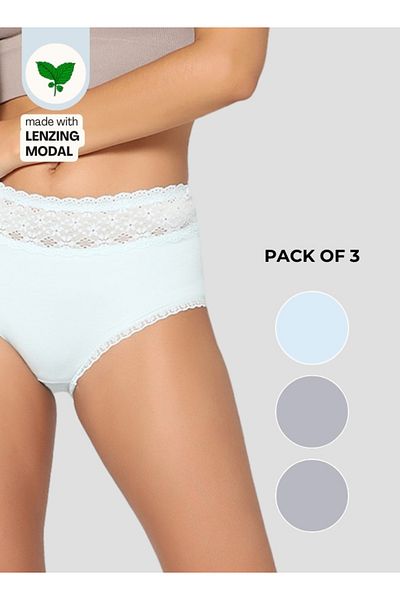 Intimate Queen Modal Bae Luxe Hipsters – Buttery Modal Bliss, Naturally Cooling | pH Balanced (Pack Of 3)