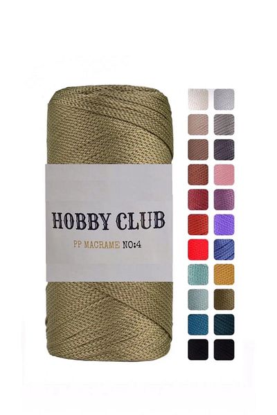 HOBİ Premium 200 Gr 2 mm Polyester Macrame Thread - 230 m Suitable for Supla and Bag Making