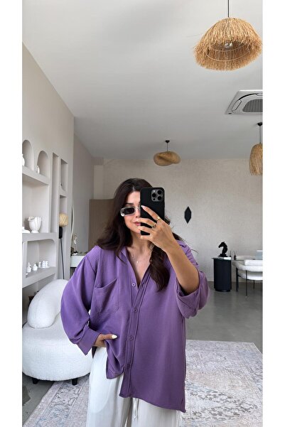 Buket Teke قميص تيريل أرجواني