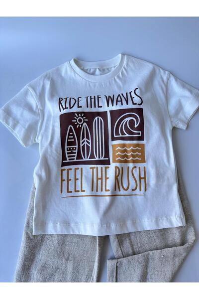 Mylamia Beige Jacket Shirt Short Sleeve T-Shirt Linen Pants Boy's Suit