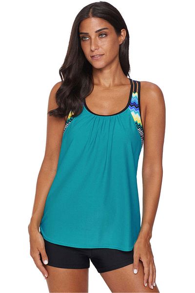 WildFashion 2-piece tankini swimsuit with tank top SW618-1112