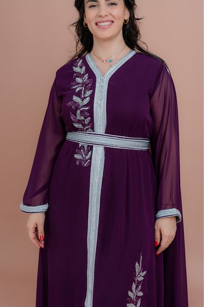 IKKXA Belted Elegant 2-Piece Kaftan