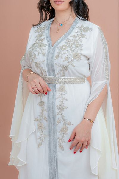 IKKXA Belted Elegant 2-Piece Kaftan