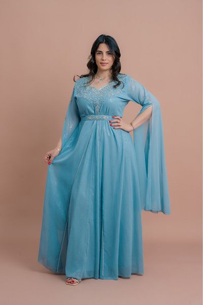 IKKXA Belted Elegant 2-Piece Kaftan