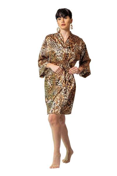 BLD by Exclusive Halat dama, imprimeu animal print, satin soft, Luiza, BLD by...