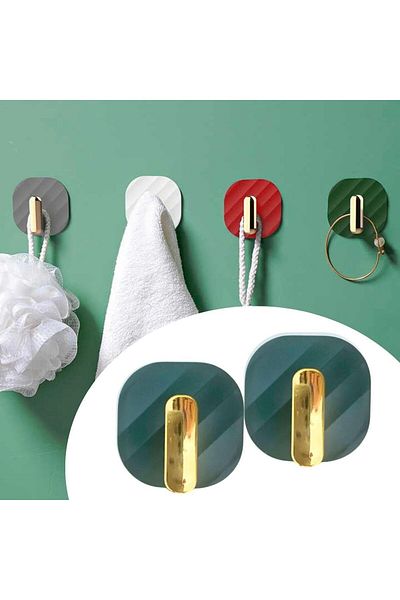 Skygo BUFFER® 2-Piece Adhesive Retro Hanger Cabinet Door Handle Green