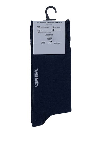 Tamer Tanca Men's Bamboo Navy Blue Classic Socks