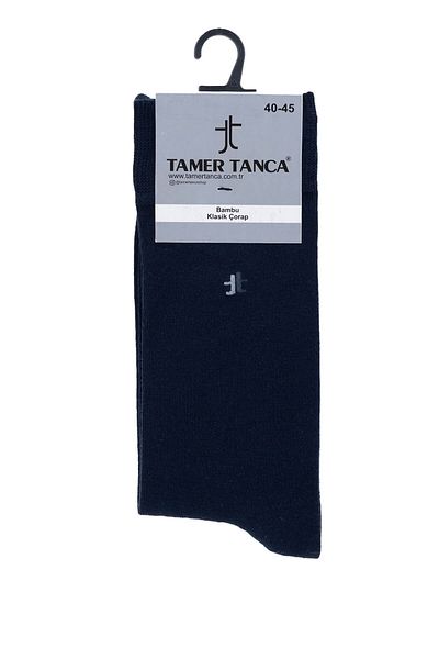 Tamer Tanca Men's Bamboo Navy Blue Classic Socks