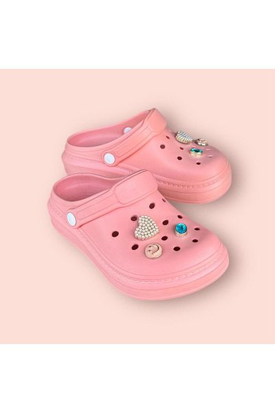 AkınalBella Women's Stone Salmon Closed Front Slippers Sandals