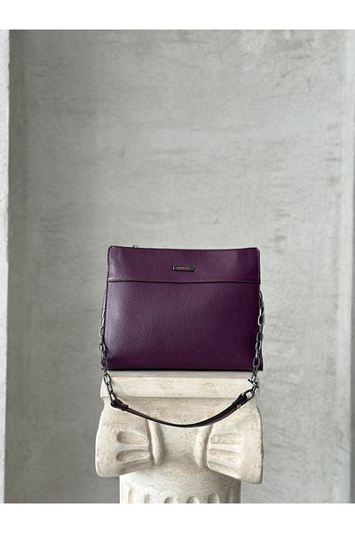 DERKON Arm and Shoulder Bag Genuine Leather Monica Model Purple