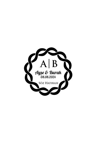 Reysa Tasarım ختم مستطيل منقوش على شكل فرع بأوراق الشجر لحفلات الزفاف والخطوب...