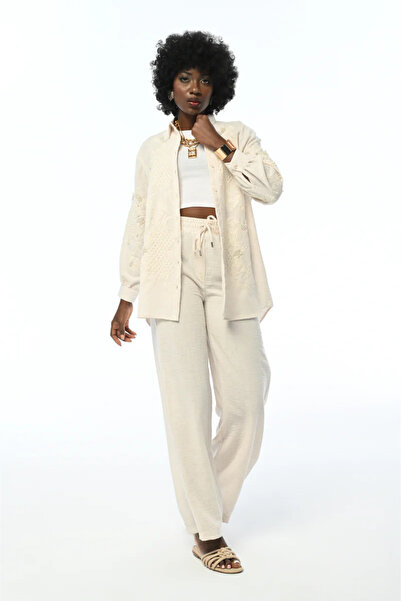 Orfeo Negro Nakışlı Boncuklu Gömlek