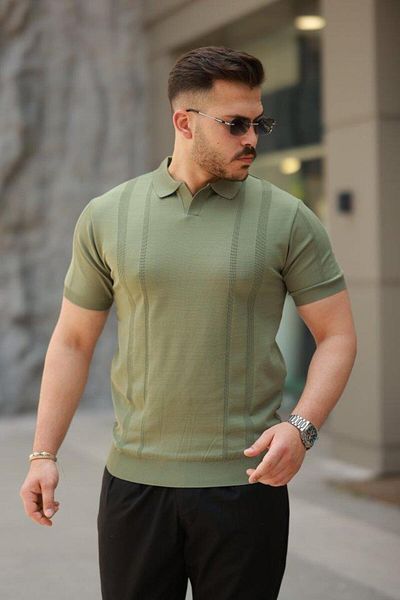 Aymood Men's Nurse Collar Short Sleeve T-Shirt