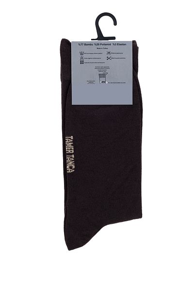 Tamer Tanca Men's Bamboo Brown Classic Socks