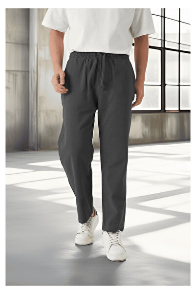 YAKAMEL Erkek Beli Bağlamalı Likralı Lise Okul Pantolonu