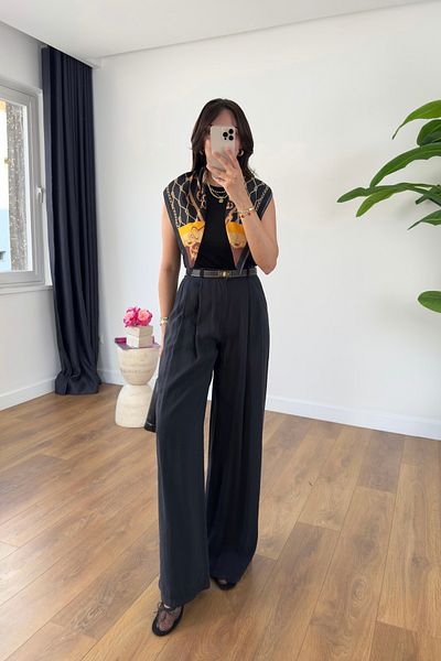 BİRCANÇİL Kolla Black Premium Pleated Trousers